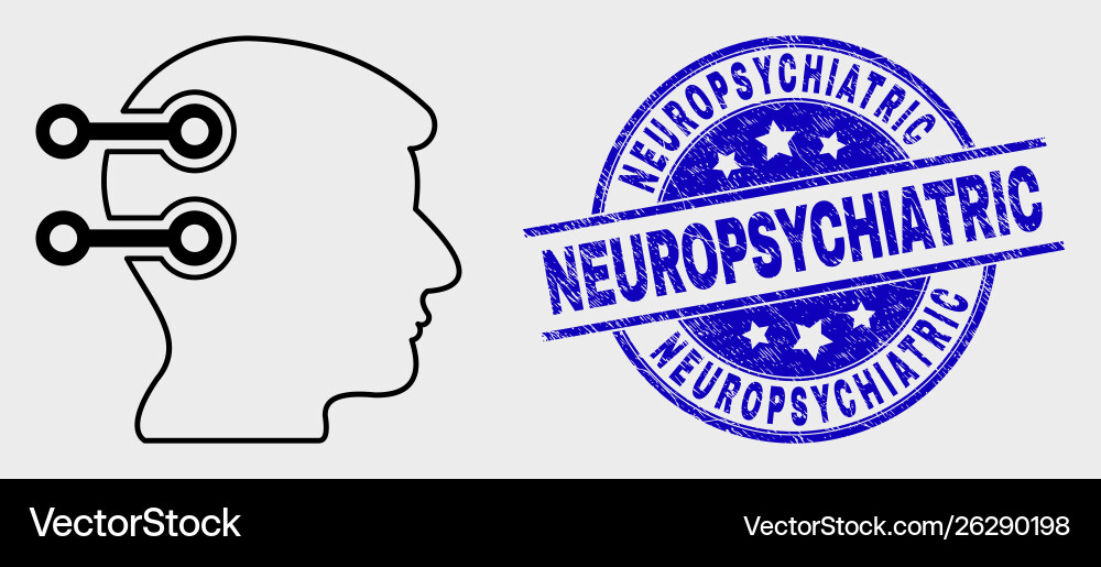 Stroke brain interface links icon vector image