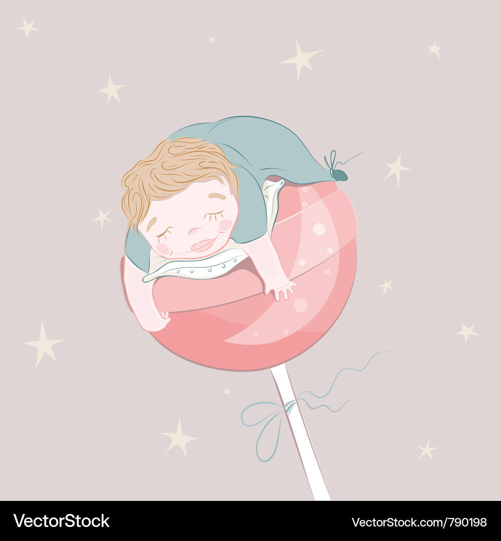 Sweet Dreams Lollipop Vector Image