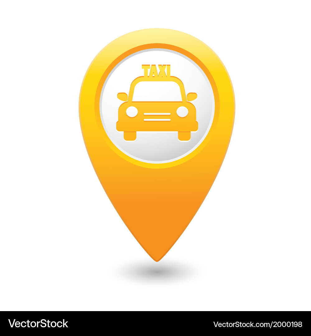 Taxi Map Pointer Icon vector image