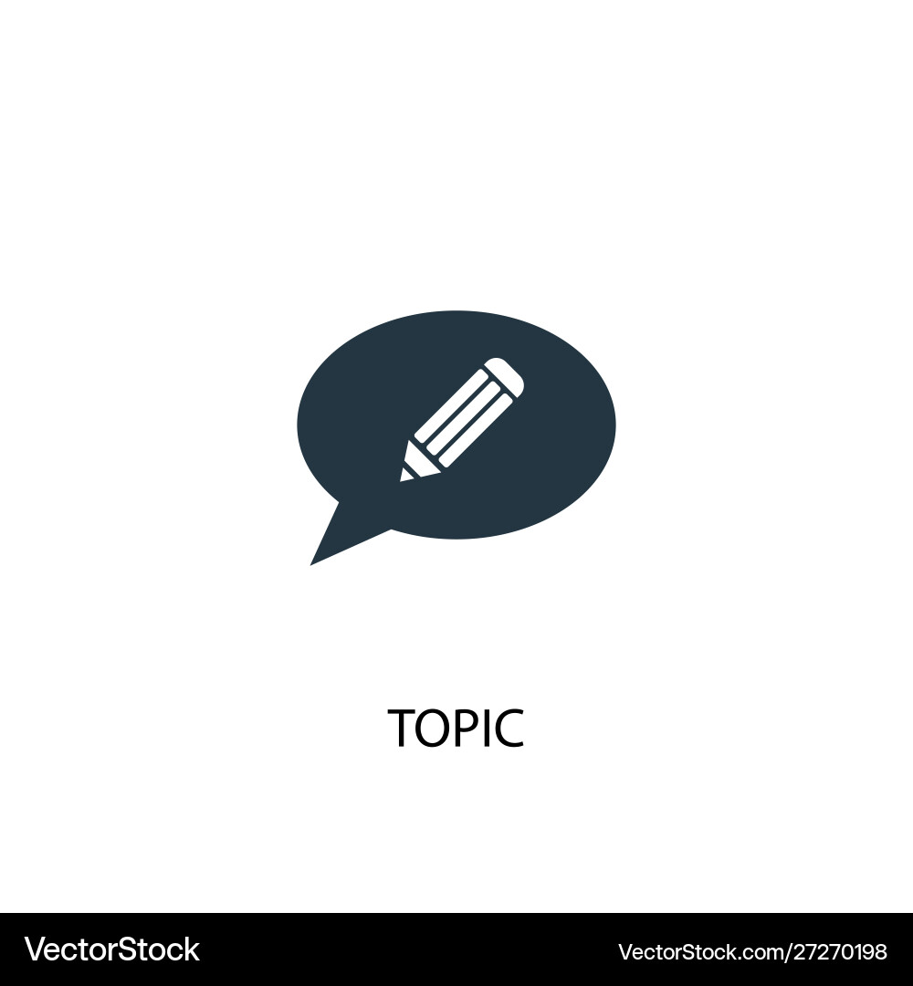 Topic icon simple element vector image