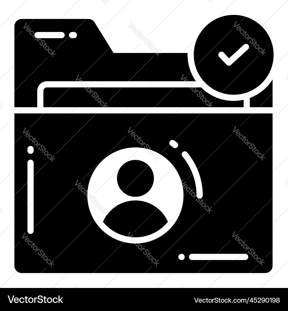 User folder protection and security icons set vector image