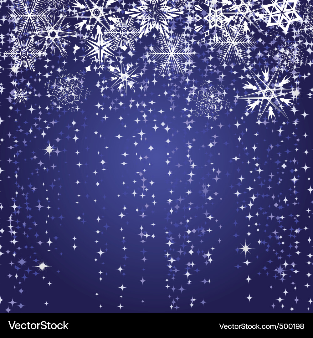 Winter Snowflake Background Vector Image