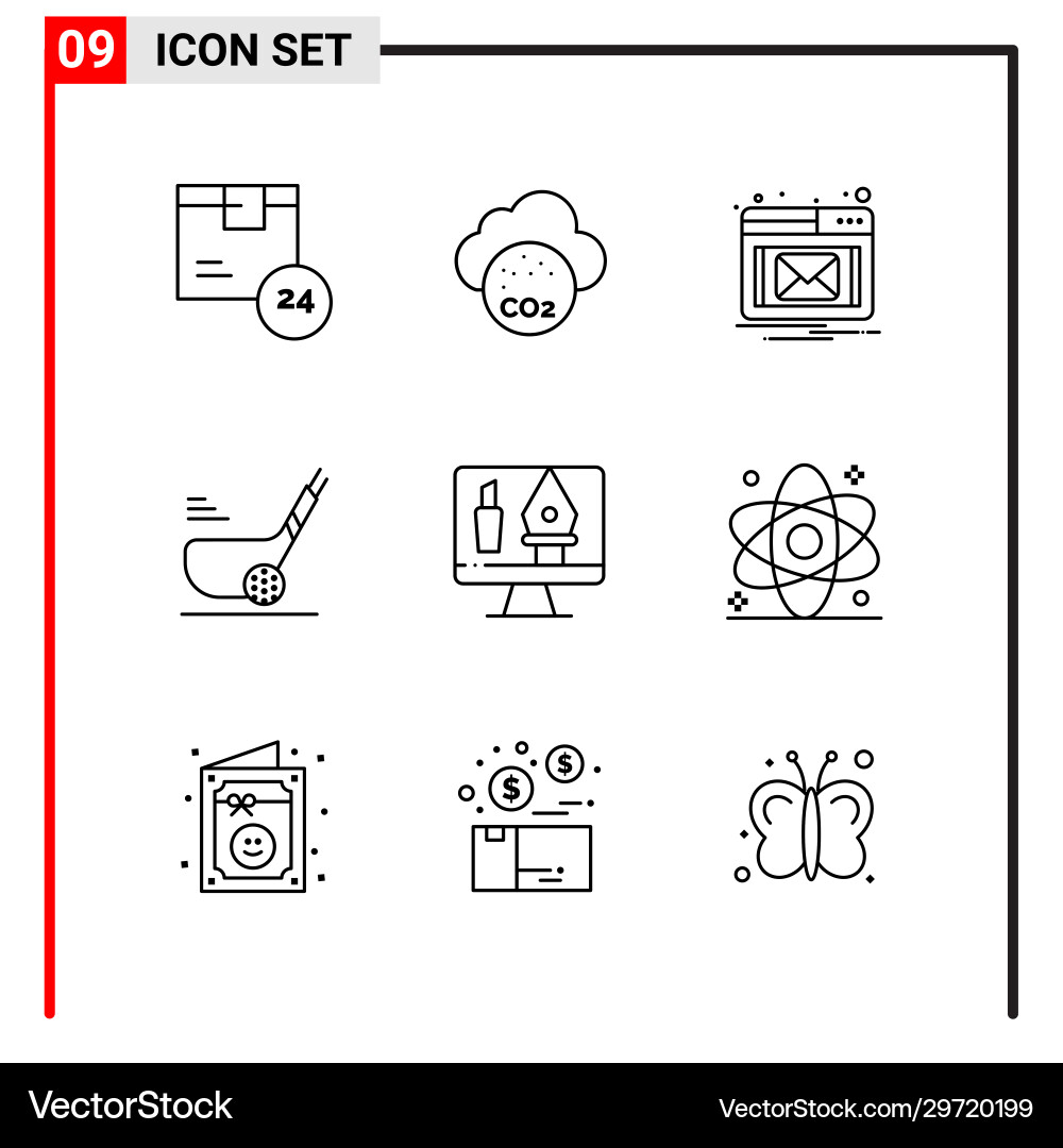 9 general icons for website design print 9 general icons for website design print Vector Image