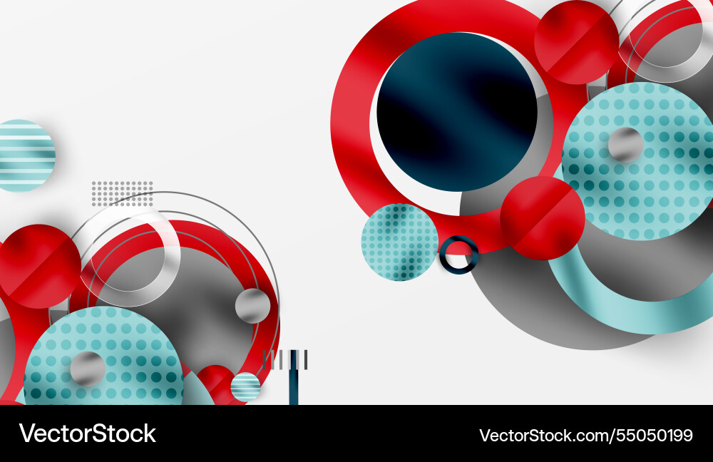 Abstract circle design with overlapping Vector Image