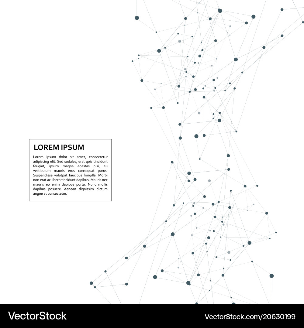 Abstract polygonal with connecting dots and lines Vector Image