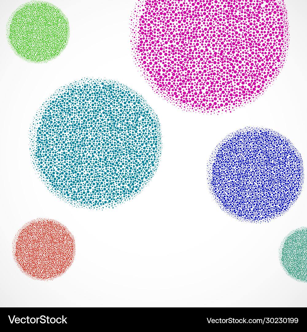 Abstract round shape circles chaotic points Abstract round shape circles chaotic points Vector Image