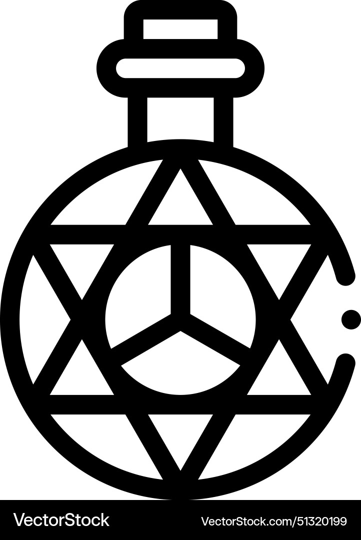 Alchemy icon thin linear style design isolated Alchemy icon thin linear style design isolated Vector Image