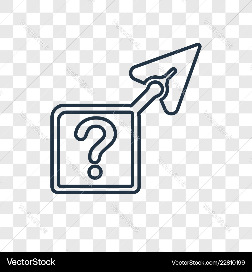 Arrow concept linear icon isolated on transparent Arrow concept linear icon isolated on transparent vector image