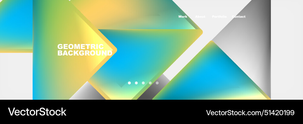 Colorful fluid gradient triangles and squares web Colorful fluid gradient triangles and squares web vector image