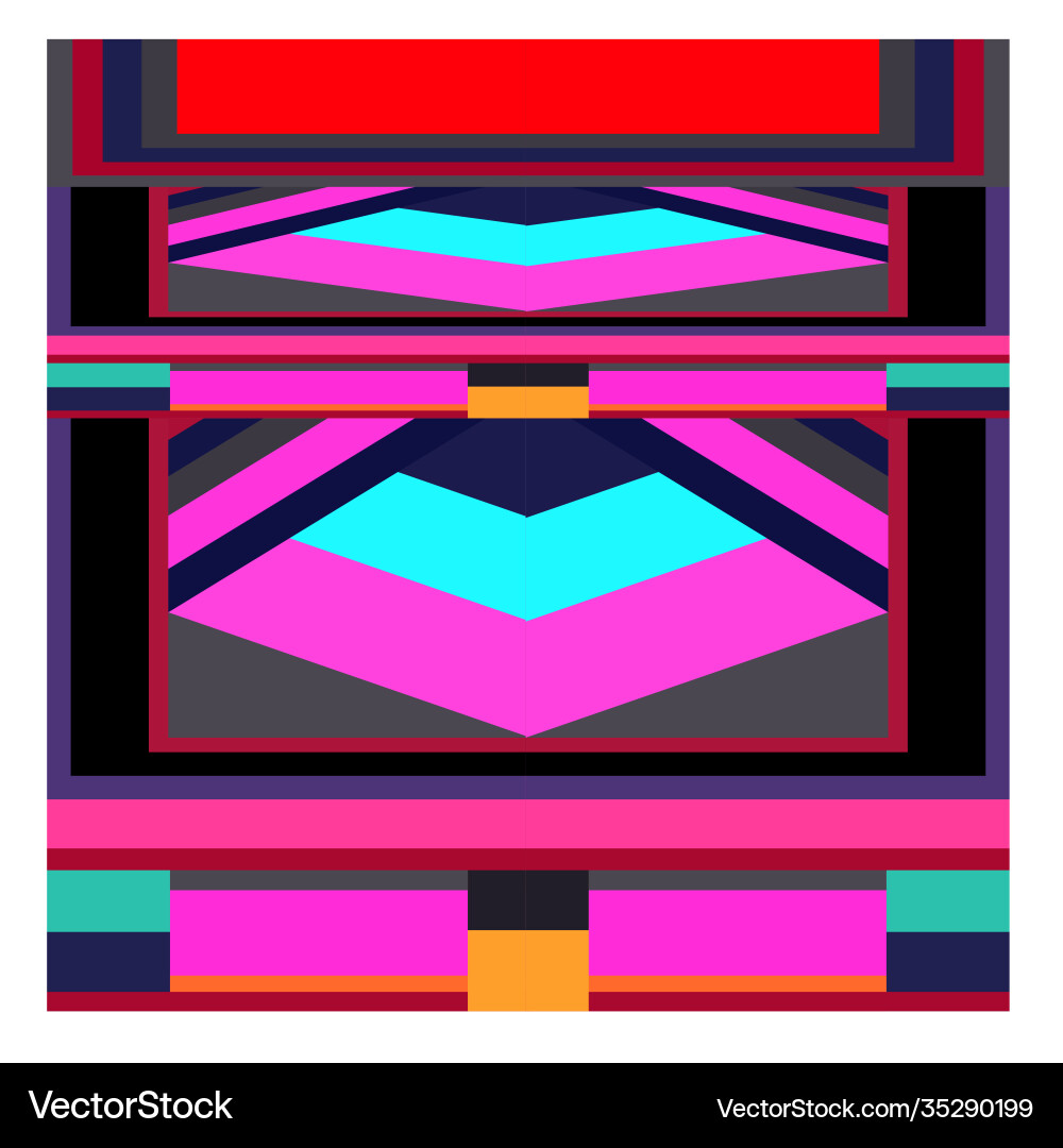 Colorful geometric and curve background pattern Vector Image