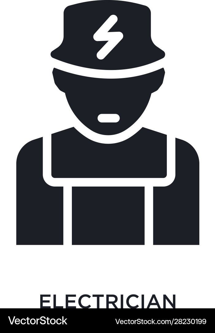 Electrician isolated icon simple element from Electrician isolated icon simple element from vector image