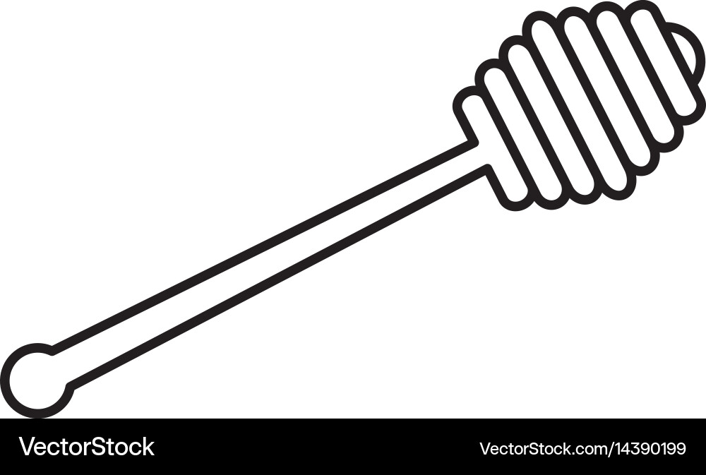 Honey spoon isolated icon Vector Image
