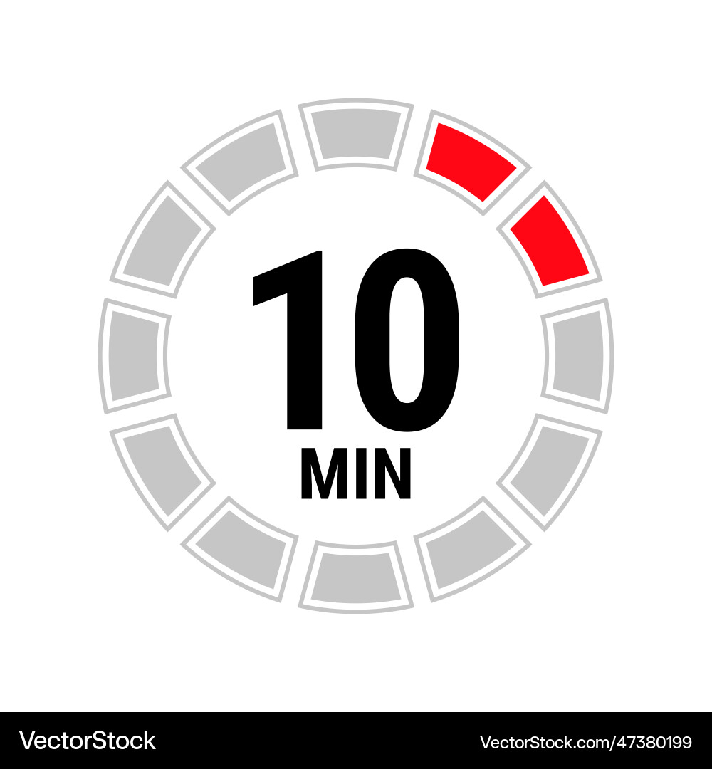 Isolated with timer vector image