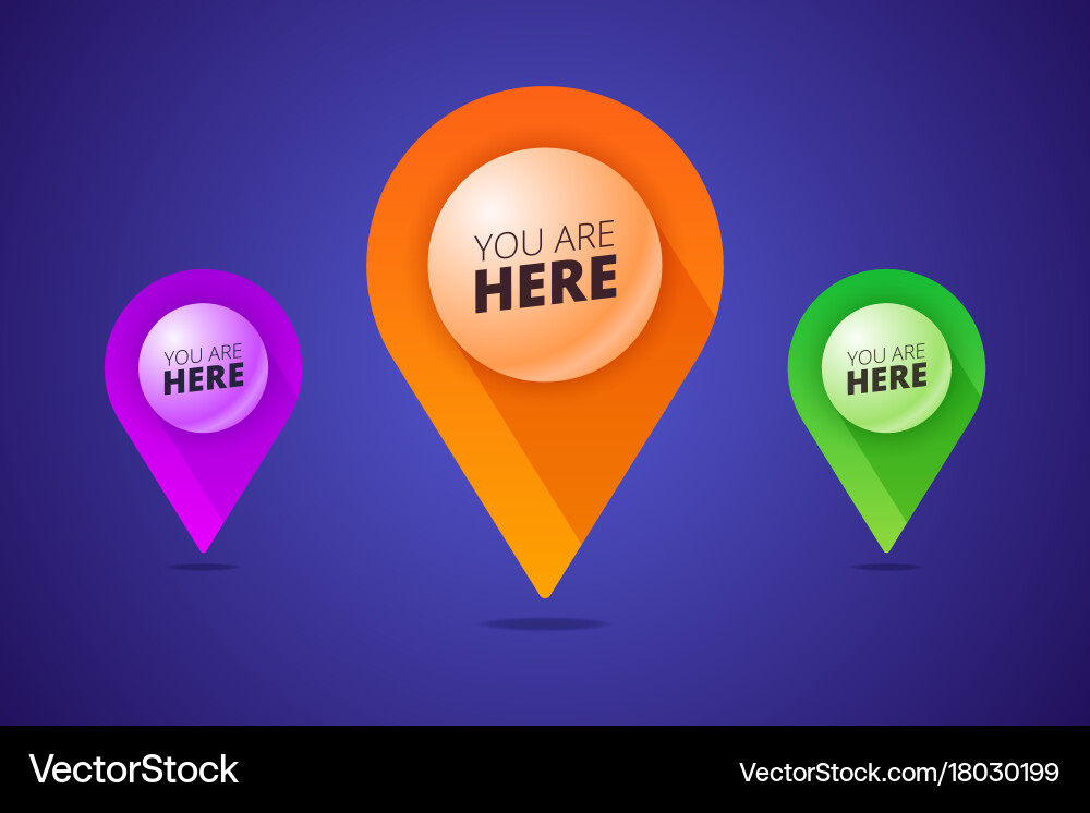 Location Pointer Signs vector image
