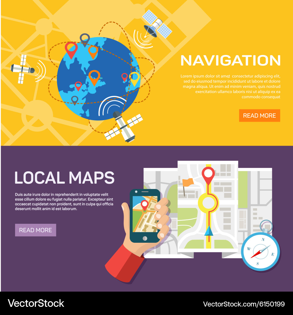 Map Pointer & Location Finding Vector Image