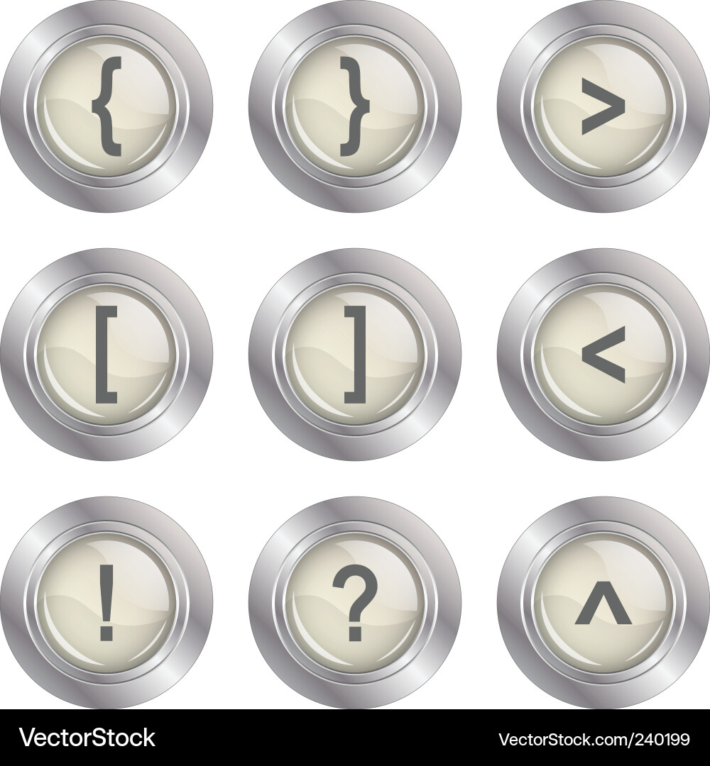 Mathematics buttons vector image