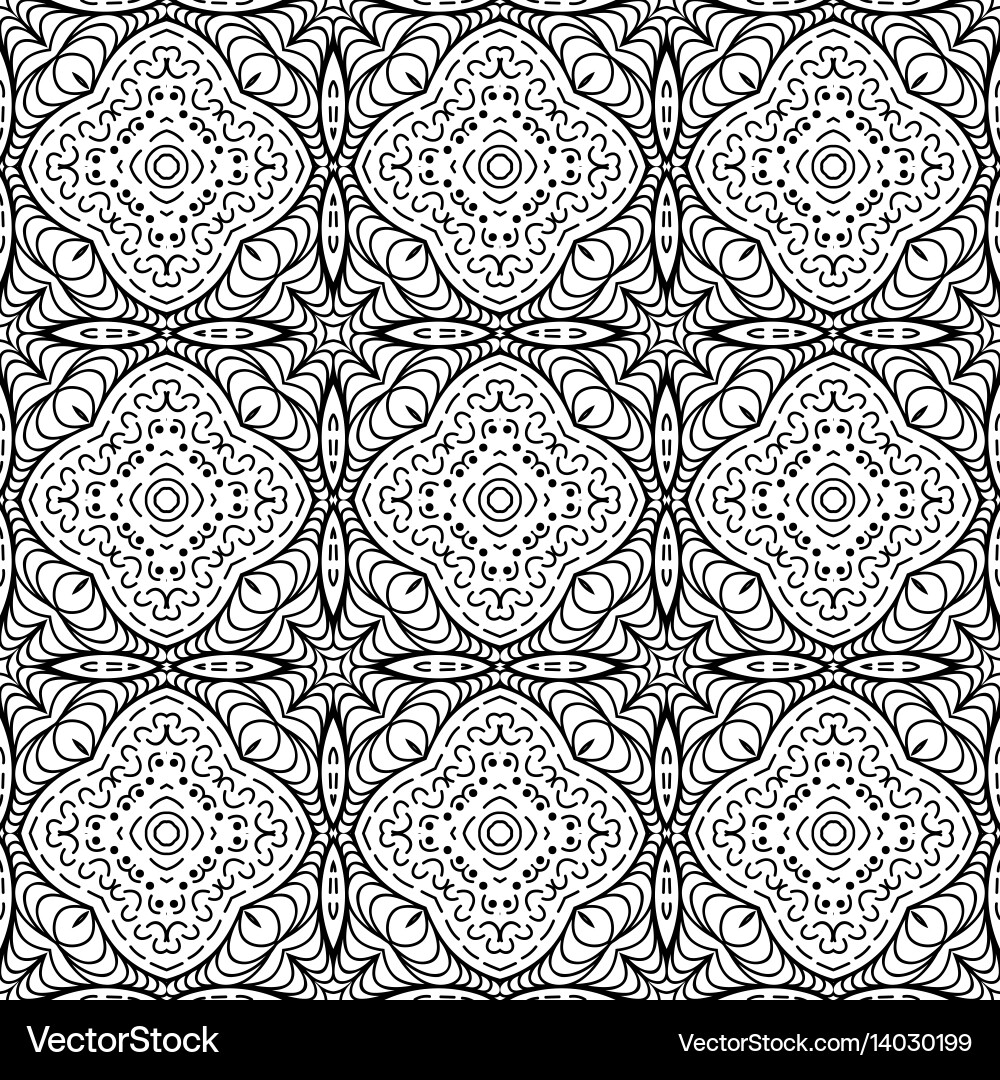 Monochrome Seamless Pattern vector image