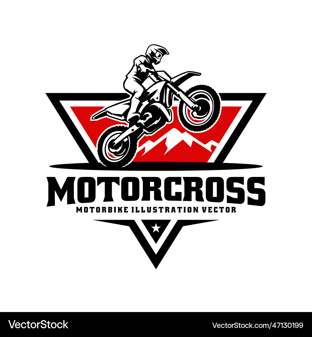Motocross logo template Motocross logo template vector image