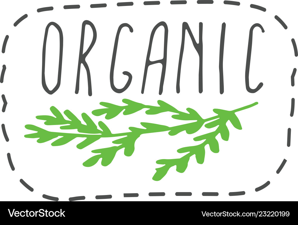 Organic badges Royalty Free Vector Image - VectorStock