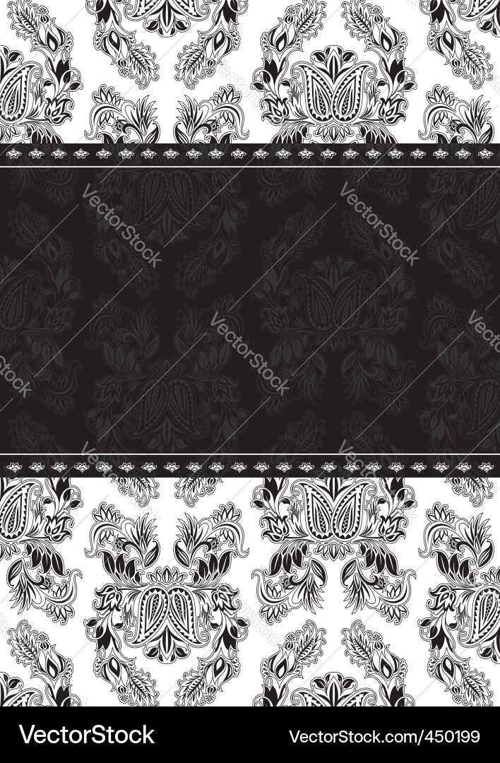 Pattern and frame Vector Image
