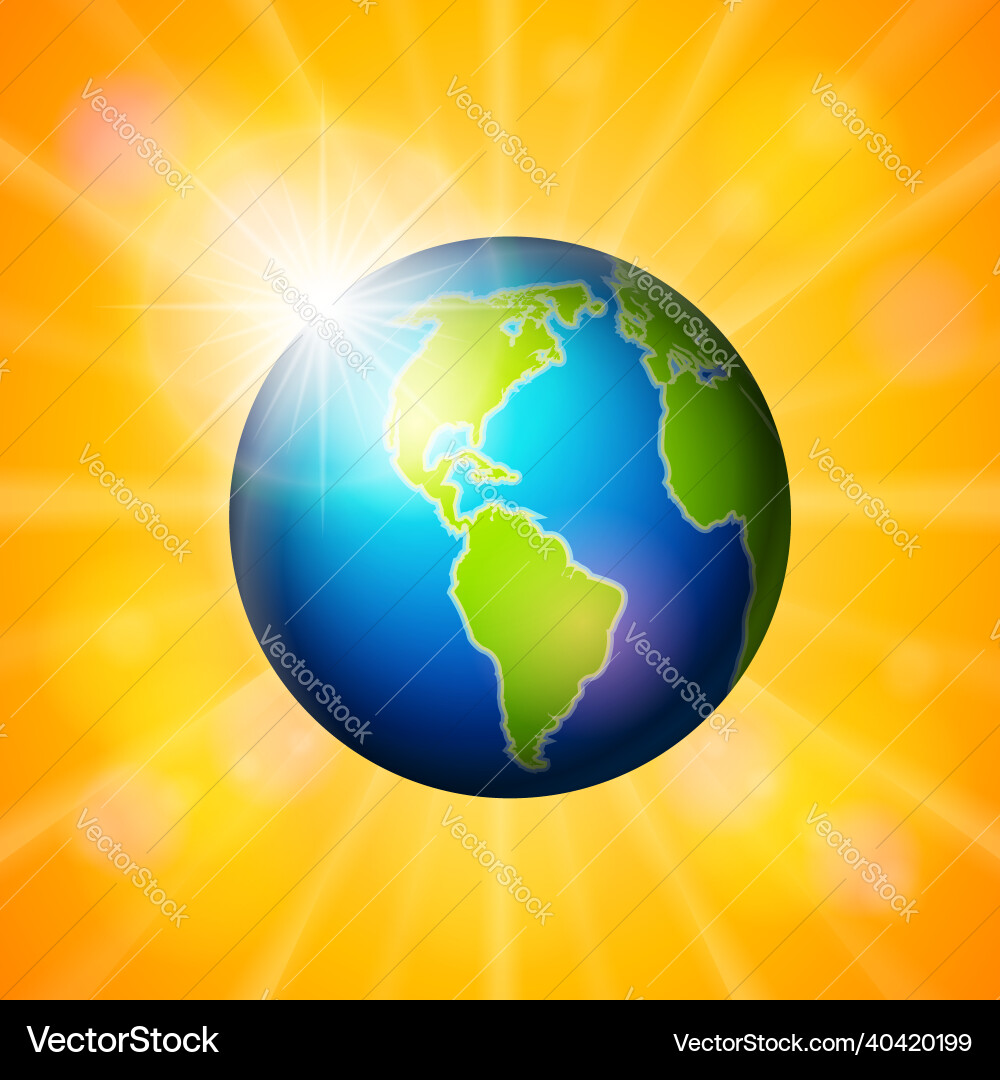 Planet earth background vector image