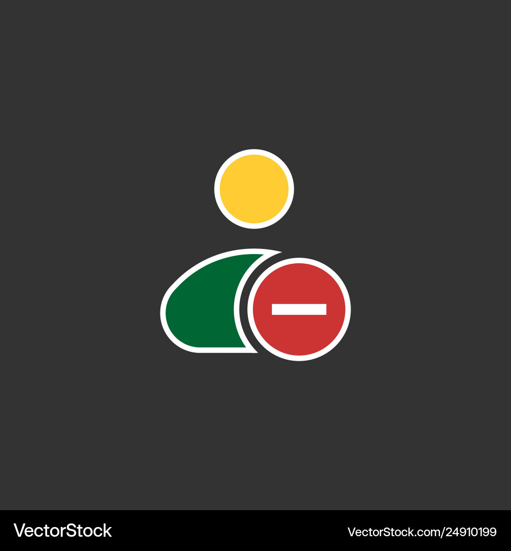 Remove user action icon Remove user action icon vector image