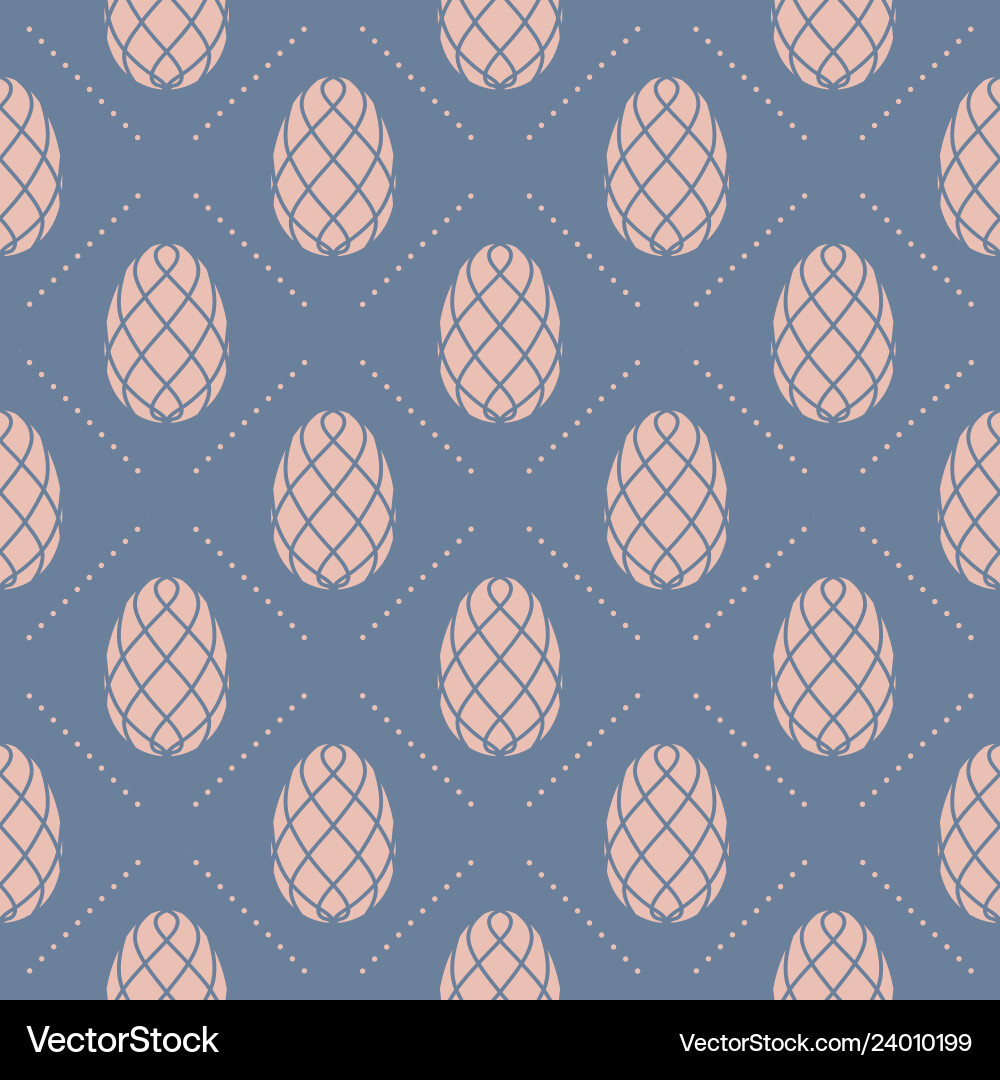 Seamless easter pattern with eggs Vector Image