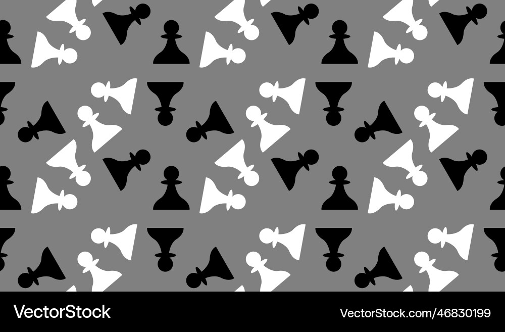Seamless pattern with chess pawn endless Seamless pattern with chess pawn endless Vector Image