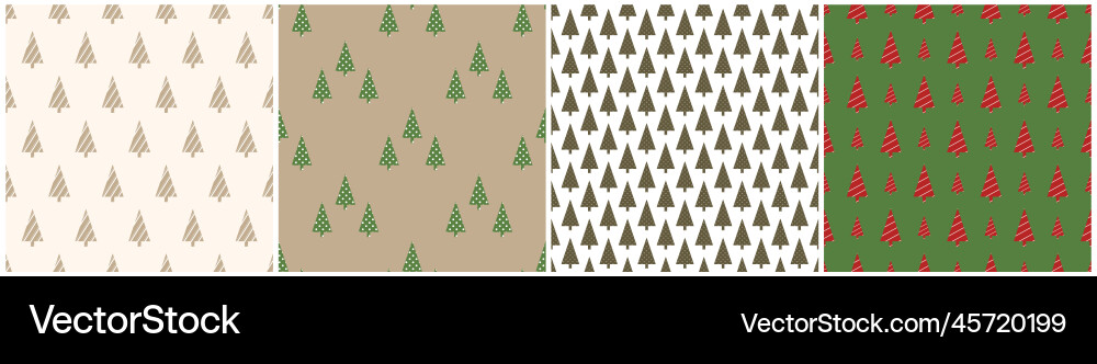 Set of new year seamless patterns holiday endless Set of new year seamless patterns holiday endless vector image