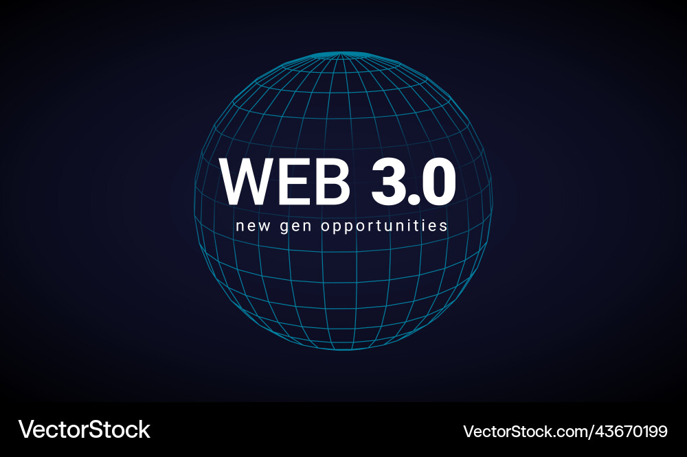 Web3 Technology - Digital Globe vector image