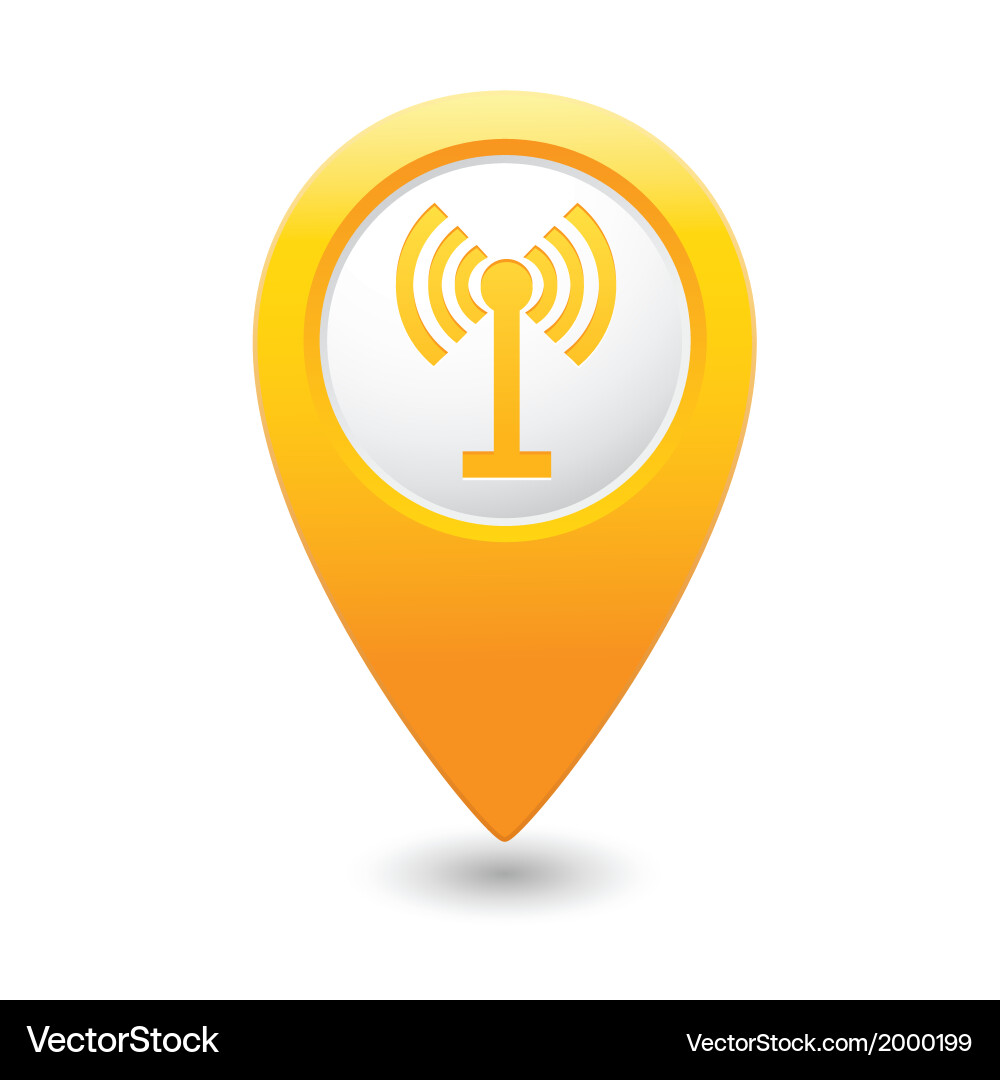 Wireless Network Pointer Icon vector image