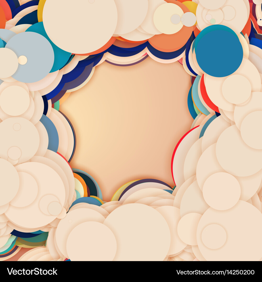 Array colorful circles vector image