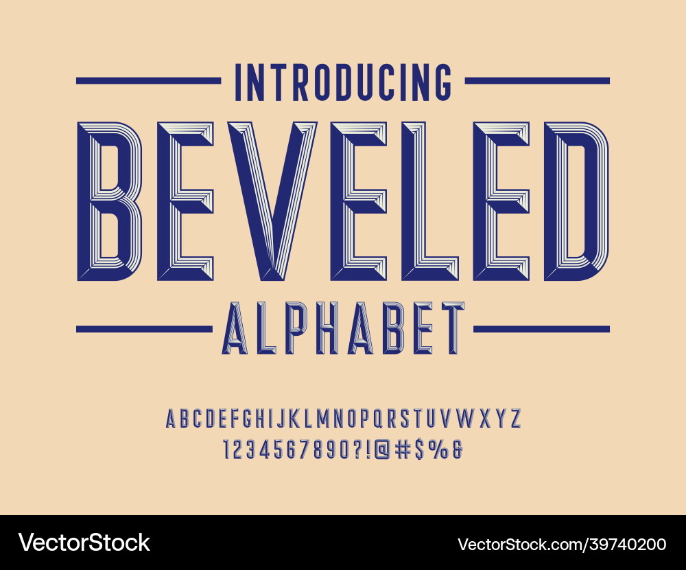 Chisel Lettering Font vector image