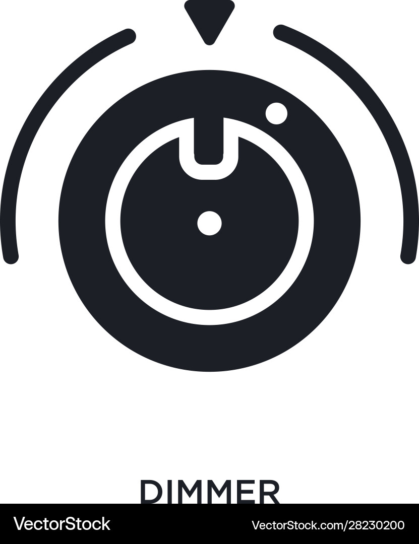 Dimmer isolated icon simple element from Vector Image