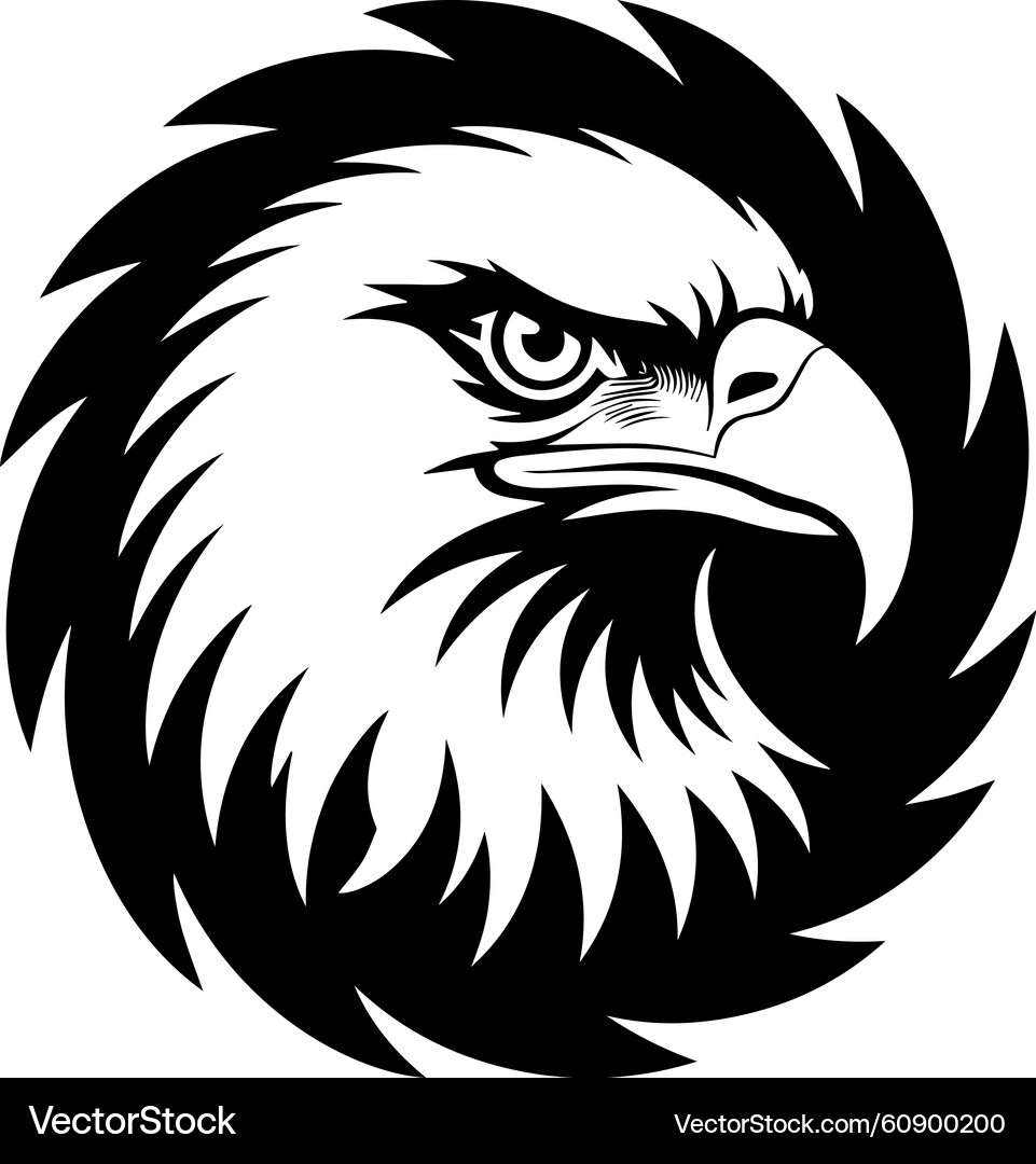 Dramatic Eagle Head Emblem – Free Vector | VectorStock
