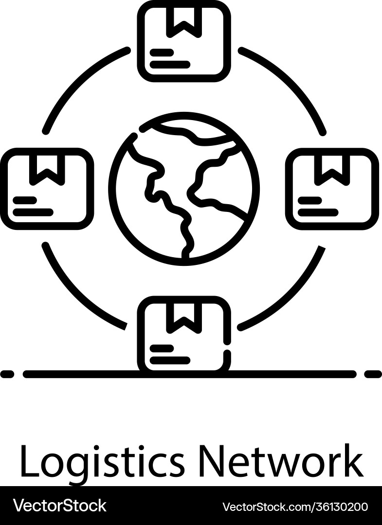 Logistic network Vector Image