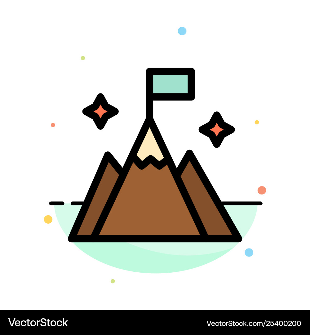 Mountain flag user interface abstract flat color Mountain flag user interface abstract flat color Vector Image