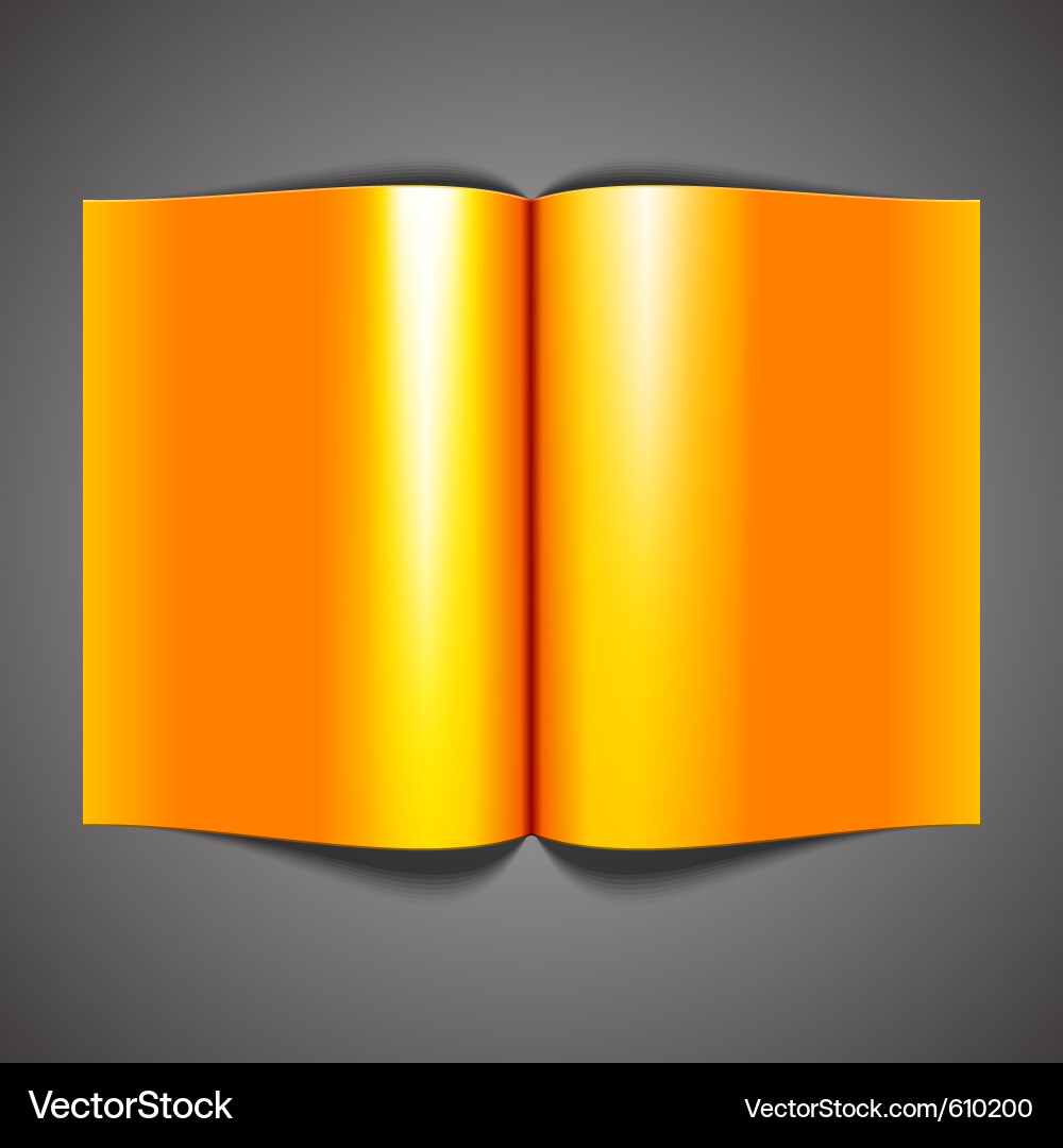 Open Yellow Magazine Vector Image