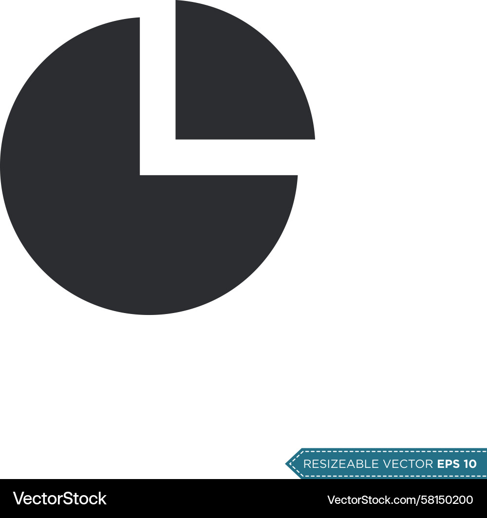 Pie Chart Icon - Data Visualization Vector Image