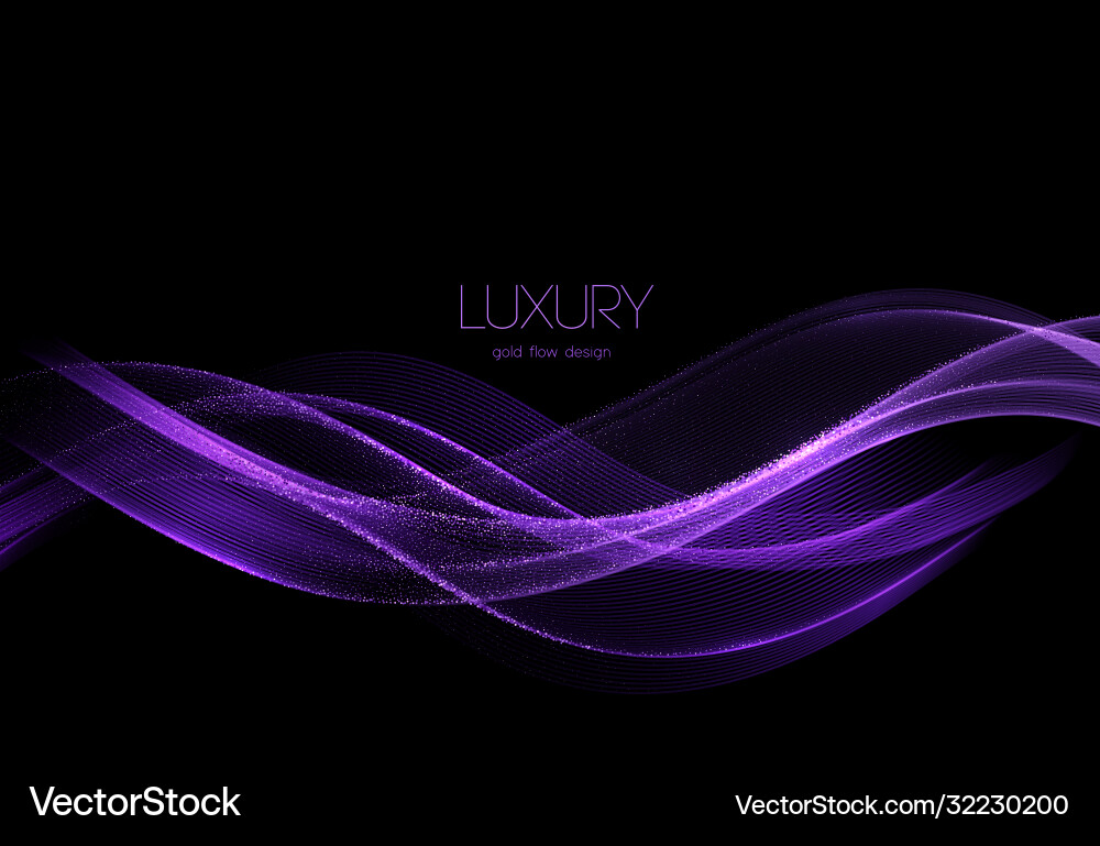 Purple Gold Wave Luxury vector image