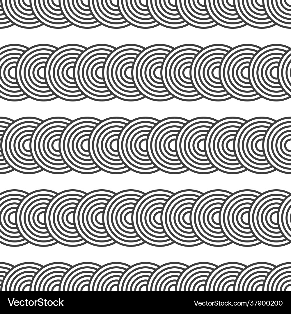 Seamless pattern overlapping circles geometric vector image