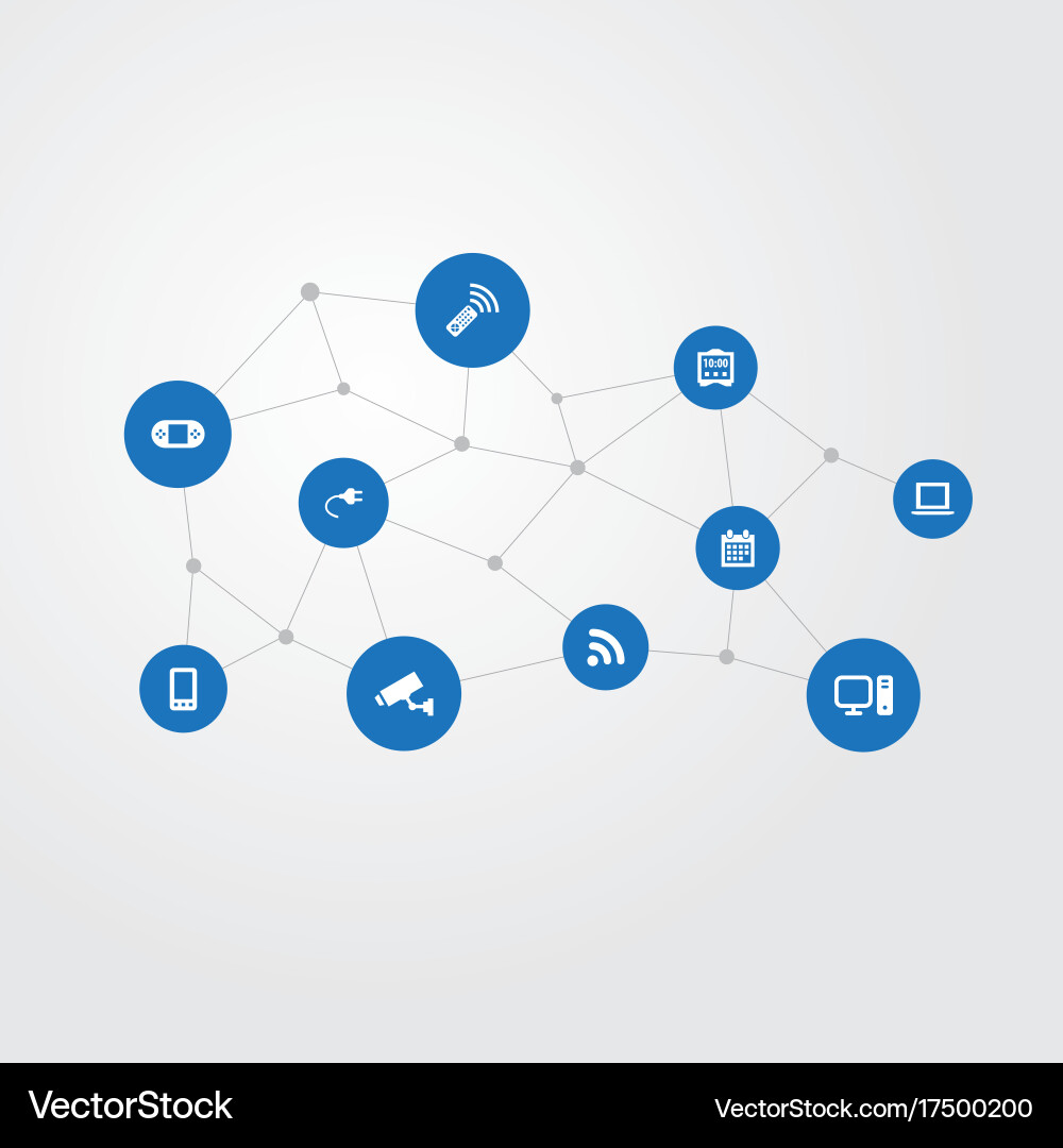 Set of simple web icons vector image