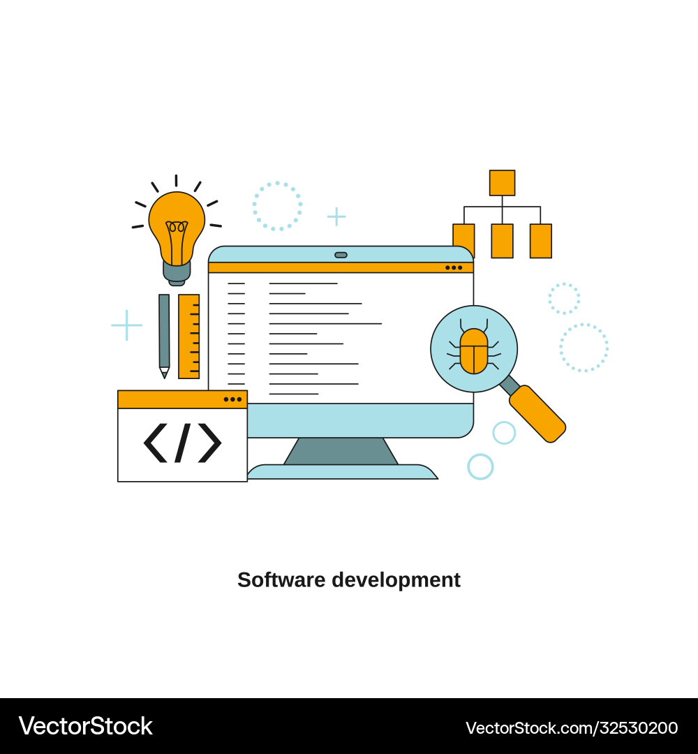 Software development concept Software development concept vector image