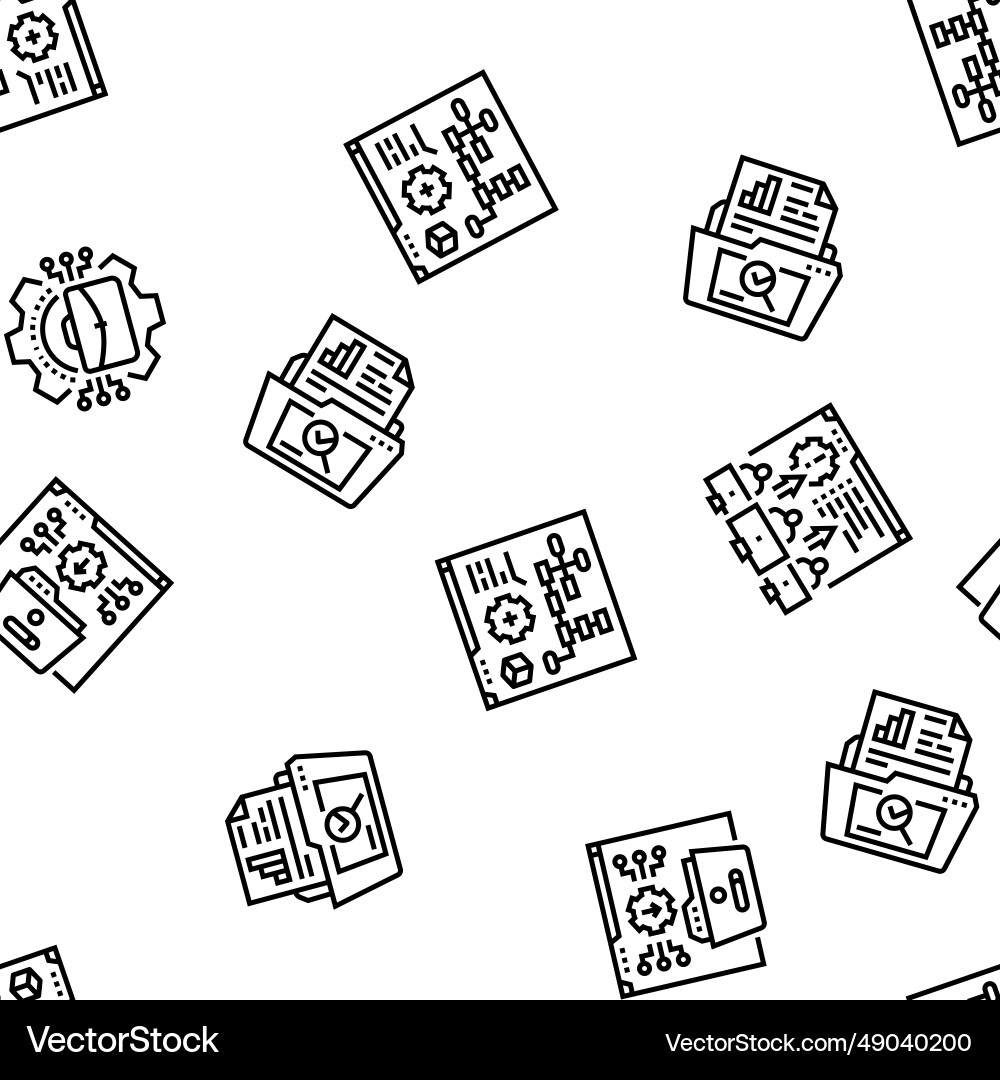 System analyst data seamless pattern System analyst data seamless pattern vector image