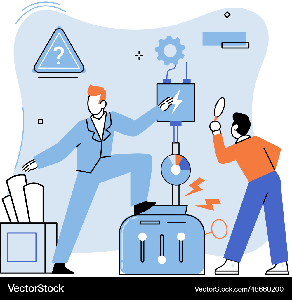 Team solving problems support of help to solve Team solving problems support of help to solve vector image