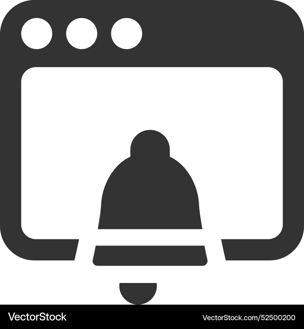 Web notification icon Vector Image