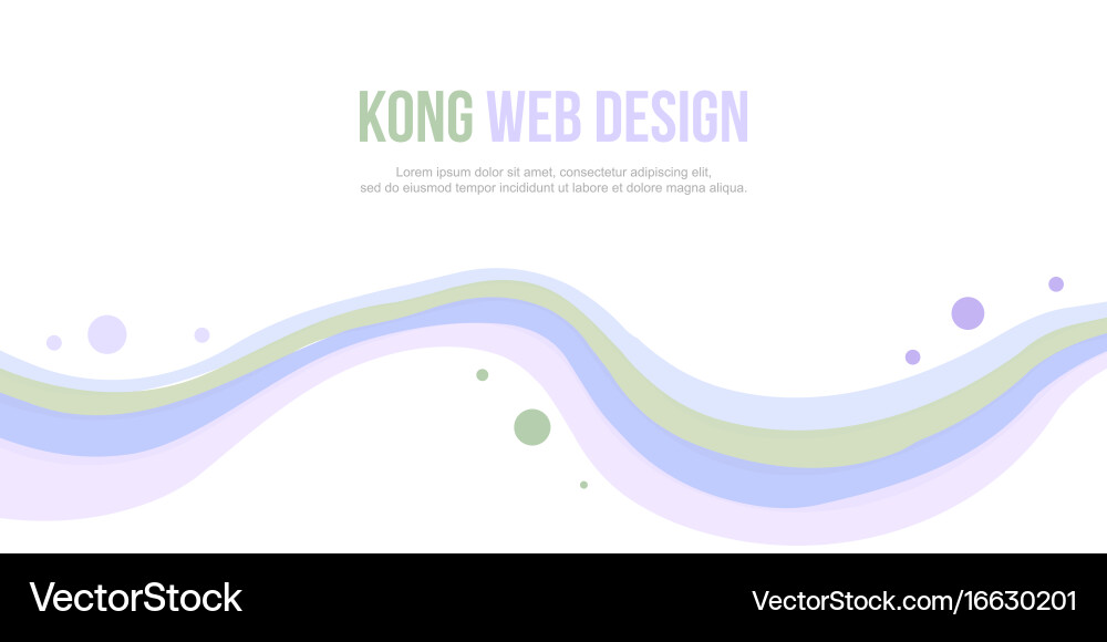 Abstract header website wave and bubble design vector image