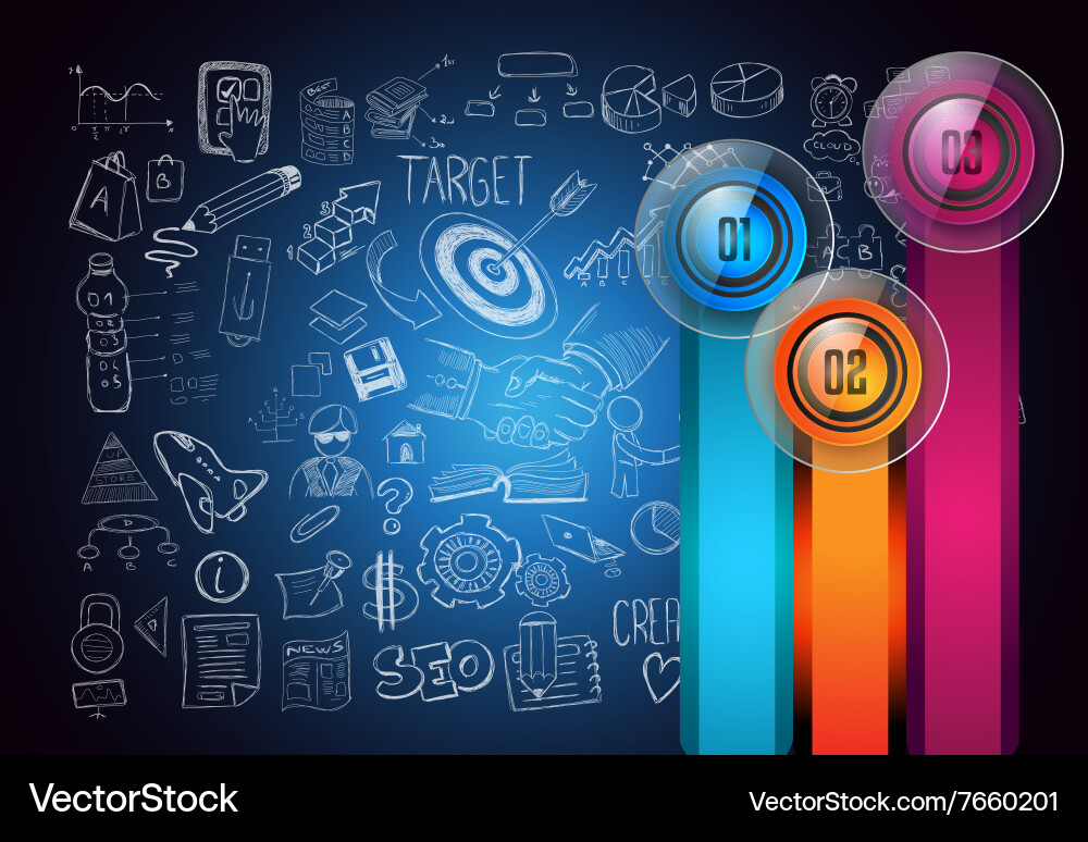 Clean infographic layout template for data vector image
