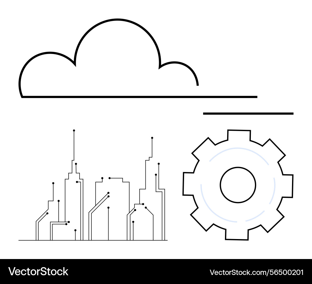 Cloud computing and smart technology concept Cloud computing and smart technology concept vector image