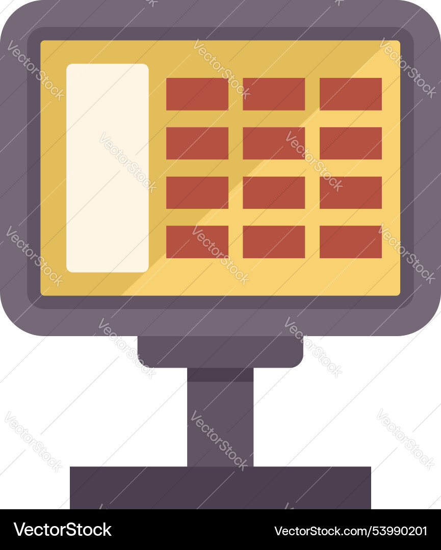 Electronic price display showing numbers on stand Vector Image